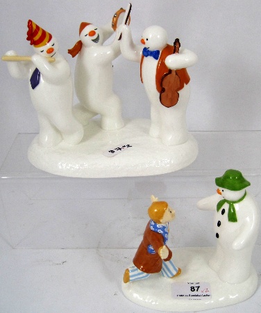 Coalport Snowman figures All Together