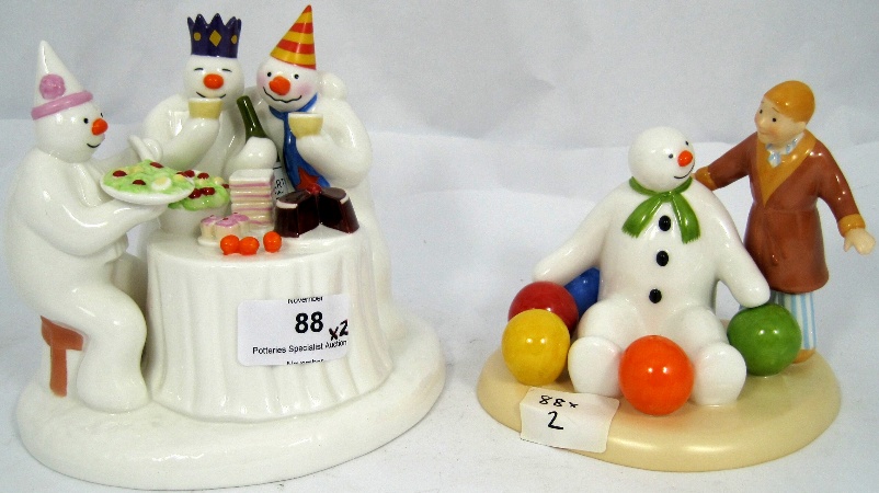 Coalport Snowman figures The Merry