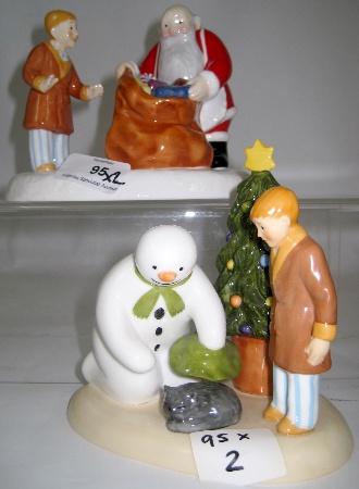 Coalport Snowman figures Christmas 158bb7