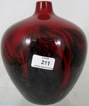 Royal Doulton Flambe Veined Vase