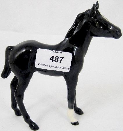Rare Beswick Black Gloss Foal 2536