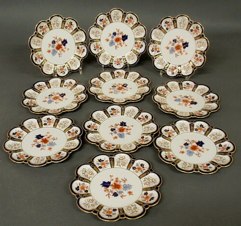 Set of ten Royal Crown Derby plates