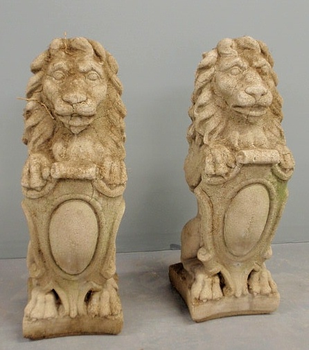 Pair of cast stone English style