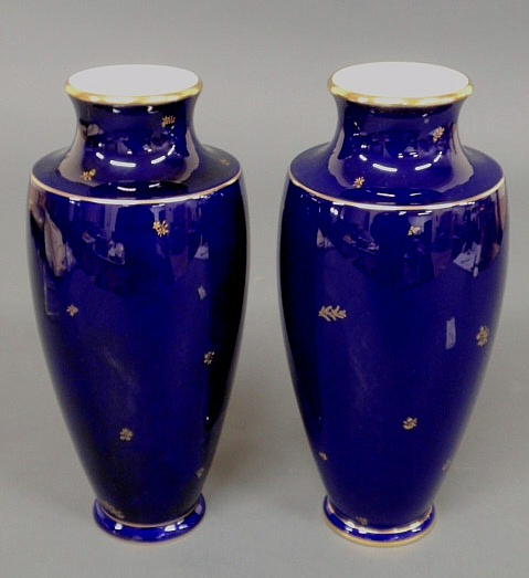 Pair of blue French Sevres porcelain