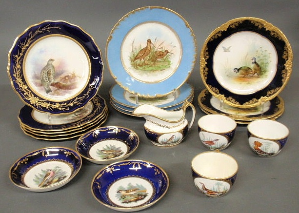 Five Cauldon England plates late