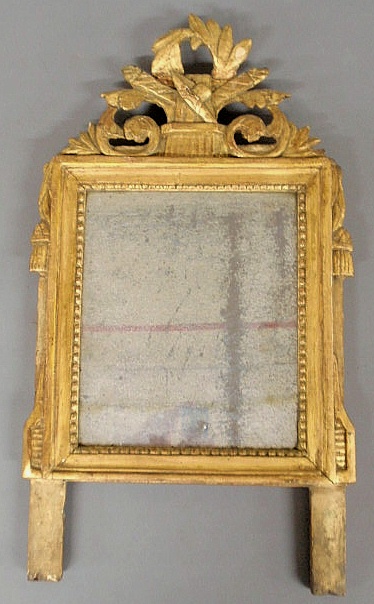 Early Continental gilded mirror