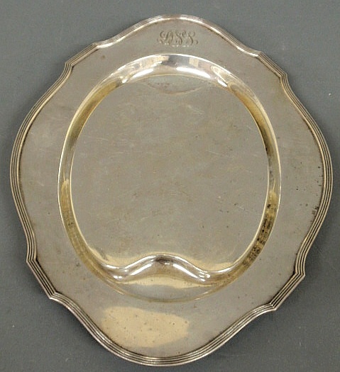 Sterling silver tray by Gorham monogrammed