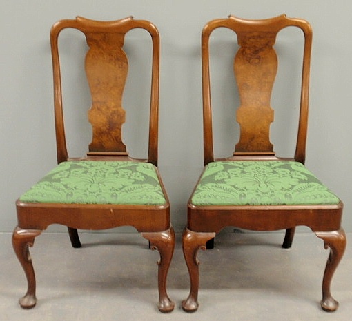 Pair of mahogany Queen Anne style