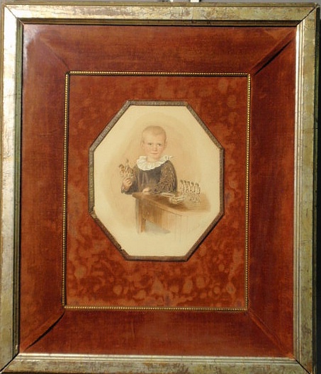 Fine watercolor portrait of a young