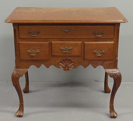 Chippendale style walnut lowboy