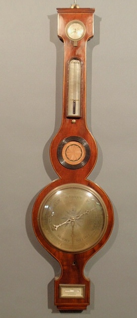 English mahogany banjo form barometer 158d7b