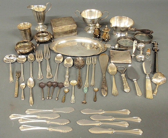 Group of sterling silver Georgian