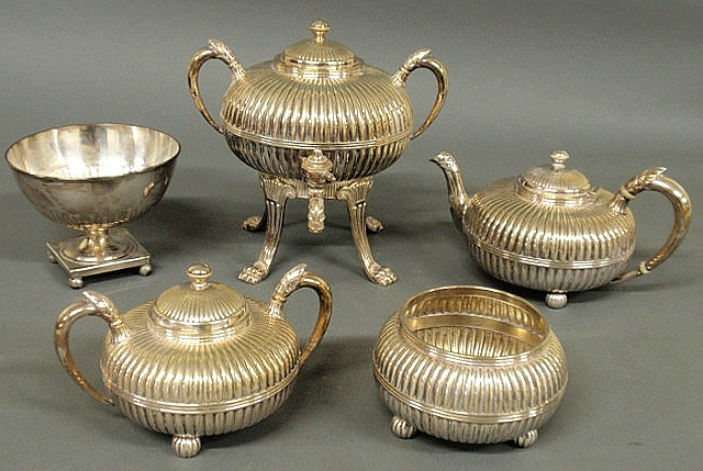 Silver soldered tea service by Gorham