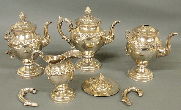 R&W Wilson coin silver tea service