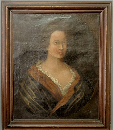 Oil on canvas portrait of a lady