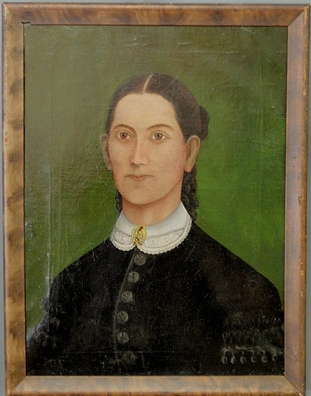 Oil on canvas portrait of a woman