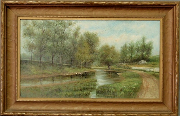 Oil on canvas landscape painting