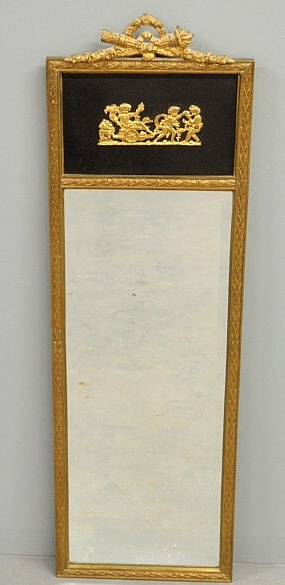 French mirror with a brass frame the