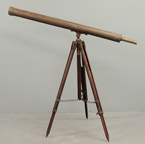 Large brass telescope c.1900 with
