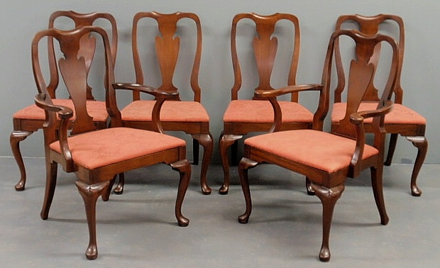 Set of six Queen Anne style mahogany 158e2d