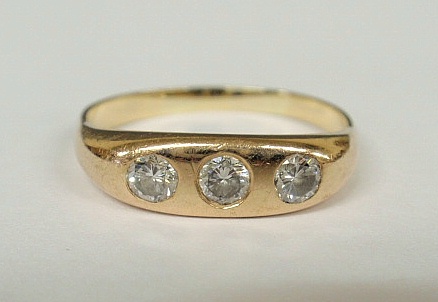 Diamond gypsy ring 14k yg with 158e37