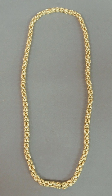 Gold necklace 14k yg Byzantine 158e45