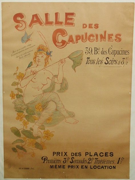 French poster of a nude woman in