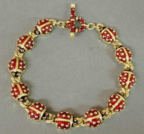 Hidalgo ladybug bracelet 18k yg