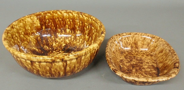 Bennington pottery bowl 5.25h.x13dia.