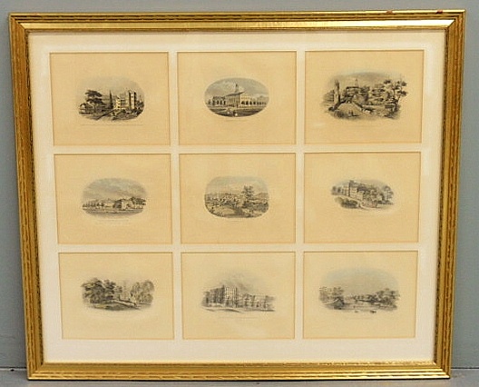 Nine engravings of views of the 158e6a