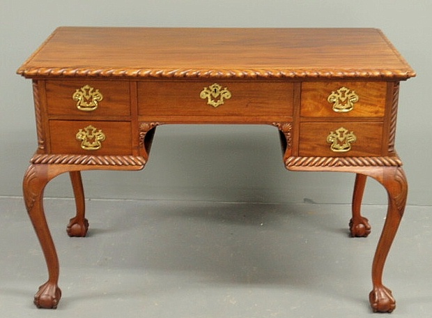 Chippendale style mahogany desk