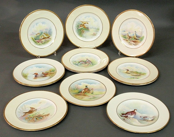 Set of twelve Minton china game