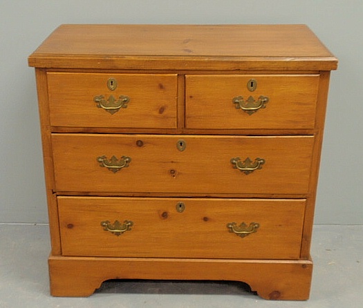 Pine Chippendale style chest of drawers