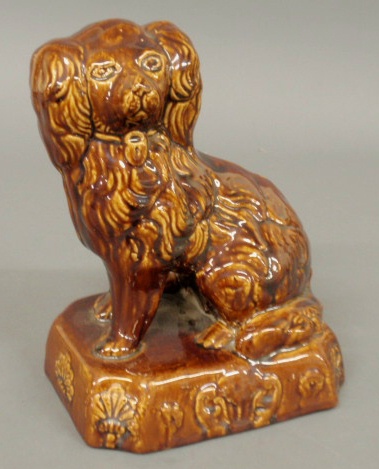 Bennington pottery seated spaniel