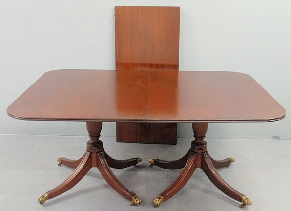 Early mahogany banquet table 19th c.