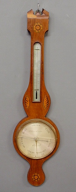 English inlaid mahogany barometer 158ec0