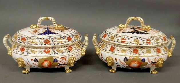 Two fine colorful Derby porcelain