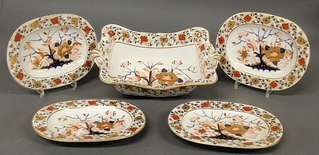 Four fine colorful Derby porcelain