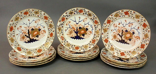 Set of twelve fine colorful Derby 158f03