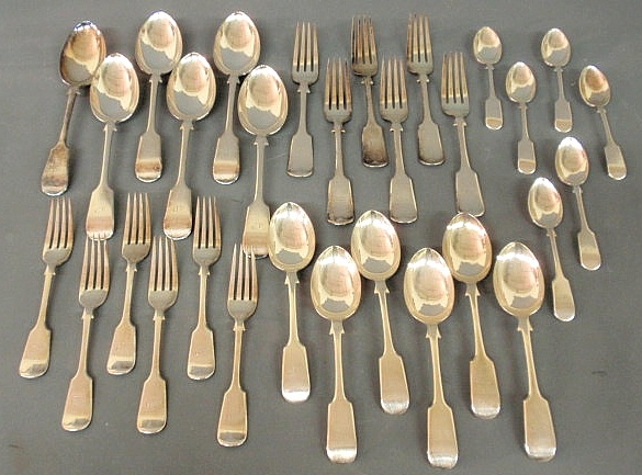 Set of Continental silver flatware 158f22