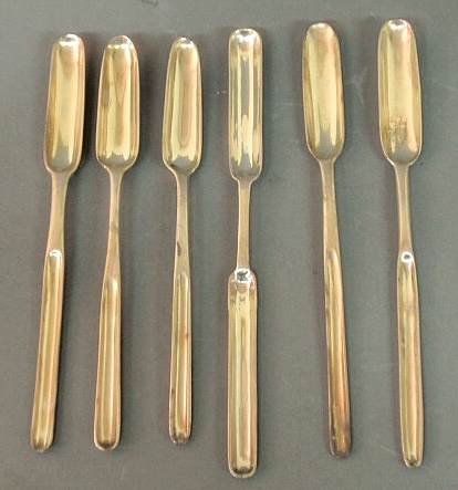 Two George III marrow spoons by Paul