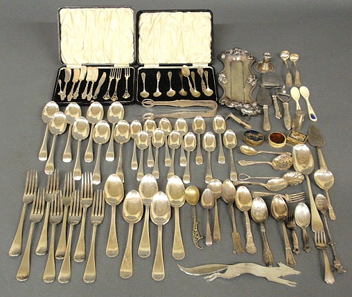 Group of sterling silver tableware