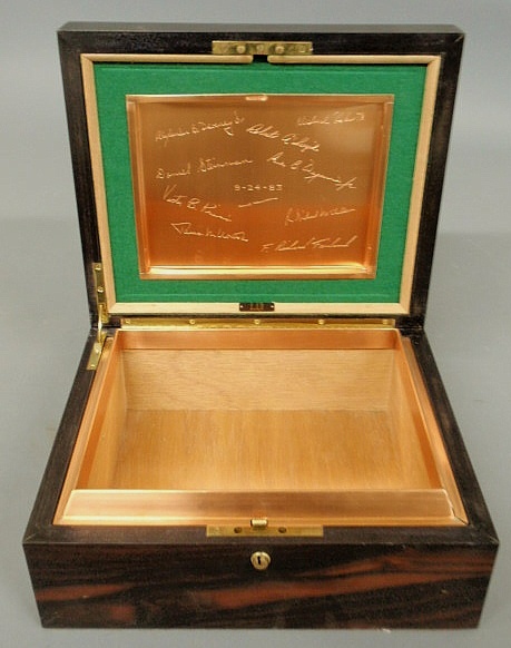 Rosewood cased humidor by Dunhill
