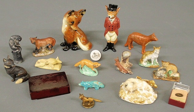 Group of fox items red Bohemia 158f61