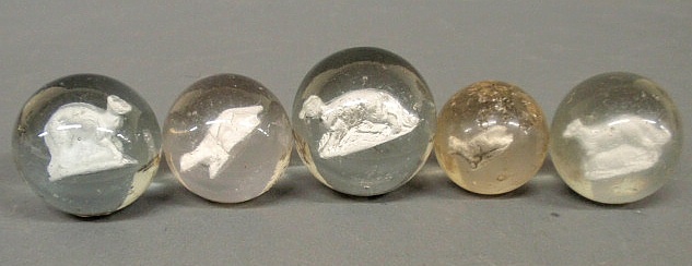 Five sulfide marbles containing 158f6e