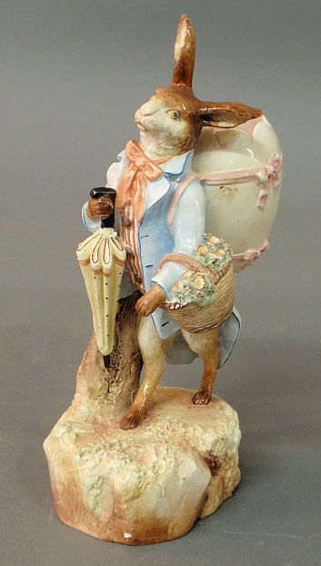Large porcelain figure of a rabbit