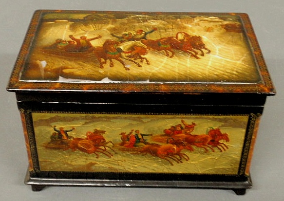 Large Russian lacquerware box  158f91