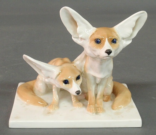 Meissen porcelain figural group of two