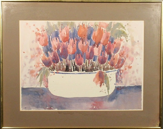 Watercolor painting of a bowl of