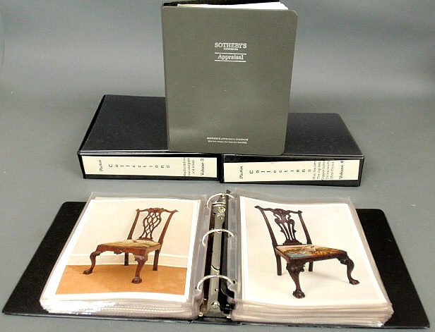 Three ring-binders of antique furniture